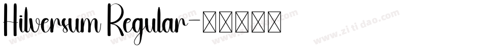 Hilversum Regular字体转换